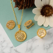 Yaşam Çiçeği Altın Nişan Takı Seti thumbnail 6