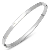 Vidalı Beyaz Kelepçe Altın Bilezik - 1