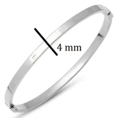 Vidalı Beyaz Kelepçe Altın Bilezik - 5