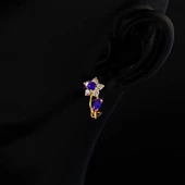 Taşlı Papatya Altın Çocuk Küpesi thumbnail 2