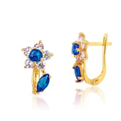 Taşlı Papatya Altın Çocuk Küpesi thumbnail 1