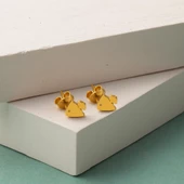 Balık 22 Ayar Klipsli Altın Küpe thumbnail 3