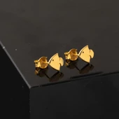 Balık 22 Ayar Klipsli Altın Küpe thumbnail 4