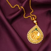 Yaprak Damla Tuğra Altın Kolye thumbnail 3