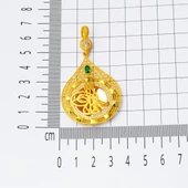 Petek Damla Tuğra Altın Kolye Ucu thumbnail 5