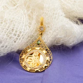 Petek Damla Tuğra Altın Kolye Ucu thumbnail 7