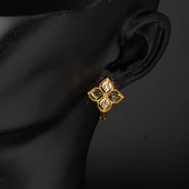 Zambak Kolye & Küpeli Altın Set thumbnail 3