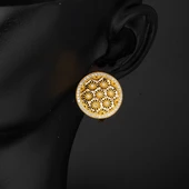 Yaşam Çiçeği Yıldızlı Altın Küpe thumbnail 2