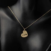 Kalbimin İçinde Yıldızlar Altın Kolye thumbnail 2