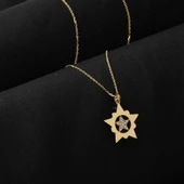 Yıldızlar İçinde Yıldız Altın Kolye thumbnail 3
