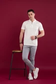 ECER REGULAR FİT POLO YAKA ARMÜRLÜ MERSERİZE KUMAŞ ERKEK T-SHİRT thumbnail 8