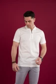 ECER REGULAR FİT POLO YAKA ARMÜRLÜ MERSERİZE KUMAŞ ERKEK T-SHİRT thumbnail 9