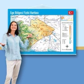 Ege Bölgesi Fiziki Haritası 70x105 - 1