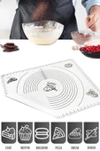 Tilbe Home Silikon Hamur Matı Hamur Açma Pasta Fırın Altlığı Matı Ölçülü Hamur Yoğurma Gri Büyük Boy 65X45 - 5