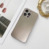 iPhone 12 Pro Metalic Renk Kamera Korumalı Silikon Kılıf - 3