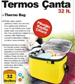Termal Çanta Termos Çanta Piknik Kamp Çantası Sıcak ve Soğuk Tutan Çanta 32 Litre - 11