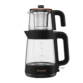 Arçelik CM 6964 S Resital Siyah 1900 W Cam Demlikli Çay Makinesi - 1