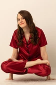 Miorre Bayan Saten Pijama Takımı - 8