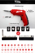 Mini Hobi Şarjlı Matkap Vidalama Seti Akülü Vidalama Hobi El Matkabı Ev Tipi 3.6v Li-ion - 2