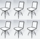 Knsz kafes tel sandalyesi 6 lı mazlum syhbyz sırt minderli ofis cafe bahçe mutfak thumbnail 1