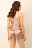 DoReMi Saten Güpürlü Ayarlanabilir Askılı Şortlu Takım thumbnail 6