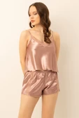 DoReMi Saten Güpürlü Ayarlanabilir Askılı Şortlu Takım thumbnail 4