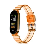 Xiaomi Mi Band 6 KRD-27 Şeffaf Renkli Transparan Silikon Kordon - 4