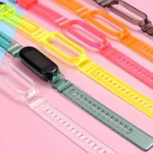 Xiaomi Mi Band 6 KRD-27 Şeffaf Renkli Transparan Silikon Kordon - 10