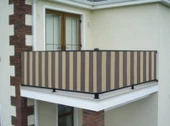 Ceylan Home Balkon Demiri Perdesi Kuş Gözü Gri Krem 850x80 - 1