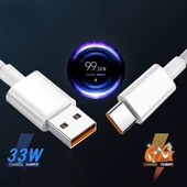 Okyanustech Xiaomi Type-C Android Turbo Hızlı Şarj Kablosu 33W 6A Redmi Note 8 9 9s 10 Pro Mi 9t 10T 11 Lite Poco mi 9 11 10 pro redmi k30 K40 Pro - 1