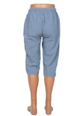 Lastikli Erkek Keten Kapri Buz Mavisi - 3