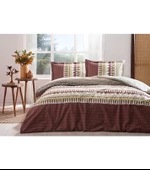 Özdilek Ranforce Tek Kişilik Nevresim Takımı-Ikat Bordo - 1