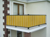 Ceylan Home Balkon Demiri Perdesi Kuş Gözü Sarı İnce 950x80 - 2
