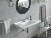 Cerastyle Turkuaz Kapadokya Etajerli Lavabo 65*48 Cm - 2