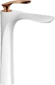 Pure Royal Beyaz Bronz Tezgah Üstü Çanak Lavabo Armatürü Akf-115 - 1