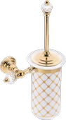 Pure Geometrik Beyaz Altın / Pvd Gold Montajlı Klozet Fırçalık Aks-106 - 1
