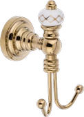 Pure Geometrik Beyaz Altın / Pvd Gold İkili Askılık Aks-105 - 1