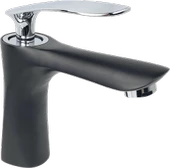 Pure Royal Siyah Krom Lavabo Armatürü Akf-107 - 1