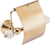 Pure Geometrik Beyaz Altın / Pvd Gold Kapaklı Kağıtlık Aks-104 - 1