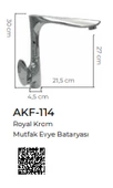 Pure Royal Krom Mutfak Evye Armatürü Akf-114 - 2