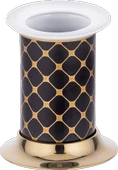 Pure Geometrik Siyah Gold  takım Üstü Diş Fırçalık Aks-212 - 1