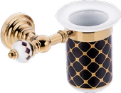 Pure Geometrik Siyah Altın / Pvd Gold Montajlı Diş Fırçalık Aks-213 - 1