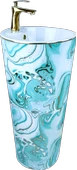 Pure Ebru Yeşil  Altın  Kolon Lavabo Bb-132 - 1