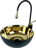 Pure Siyah Gold Tezgah Üstü Çanak Lavabo Bg-306 - 1