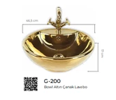 Pure Bowl Gold Tezgah Üstü Çanak Lavabo G-200 - 2