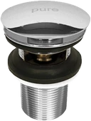 Pure Basmalı Delikli Sifon Pop-Up Krom C-04D - 1