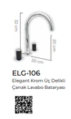 Pure Elagate Krom Üç Delikli Lavabo Armatürü Elg-106 - 2