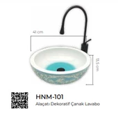 Pure Alaçatı Dekoratif Tezgah Üstü Çanak Lavabo Hnm-101 - 2