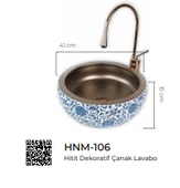 Pure Hitit Dekoratif Tezgah Üstü Çanak Lavabo Hnm-106 - 2
