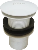 Pure Pop-Up Basmalı Sifon Üst Takım - Deliksiz / Beyaz W-03 - 1